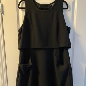 Black TWOFER dress. CITY CHIC